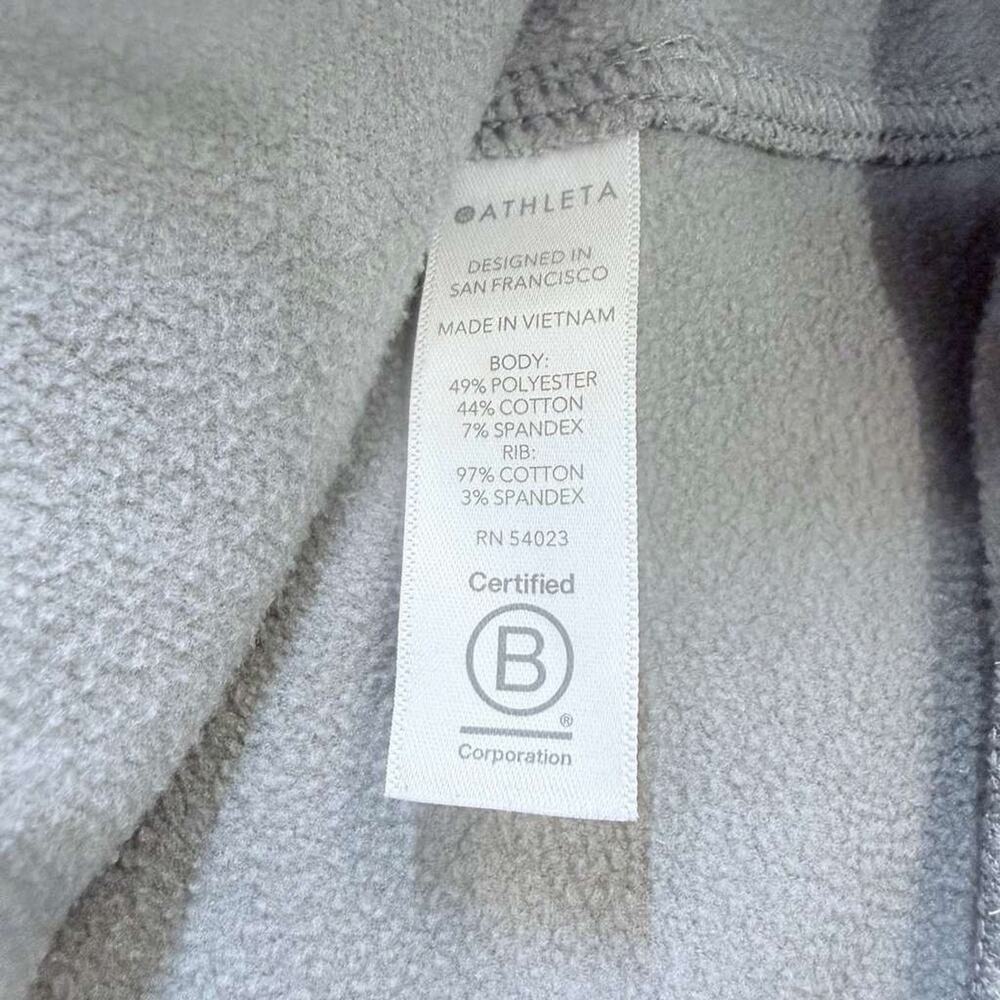 Athleta Sweater Womens Sz M Grey Hoodie Full Zip Fleece Scuba Thumbhole Ladies - Picture 5 of 14